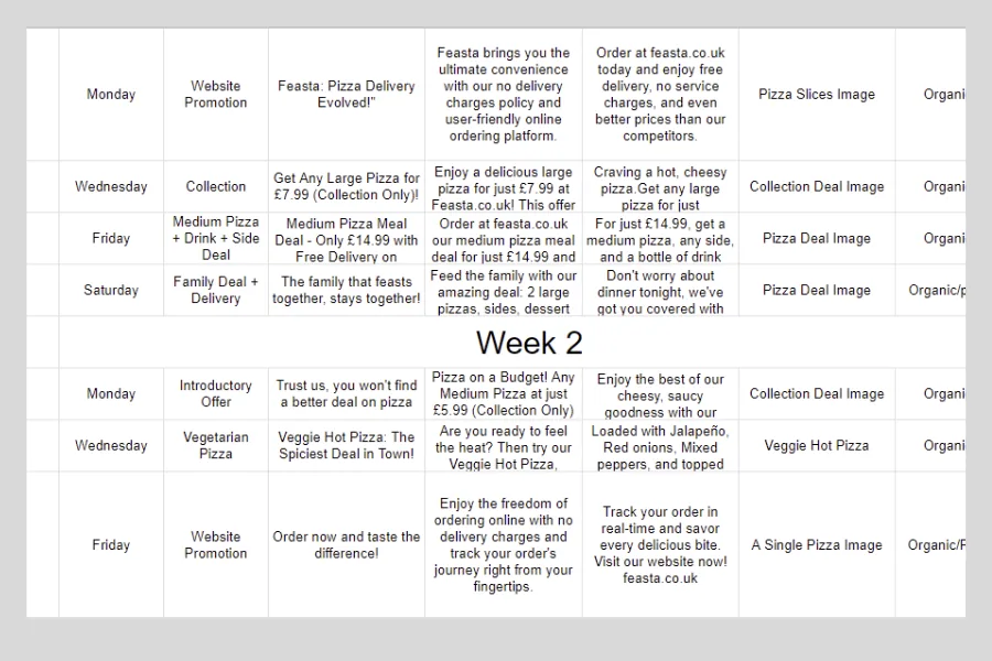 Feasta Pizza — Organic Social Media screenshot 4